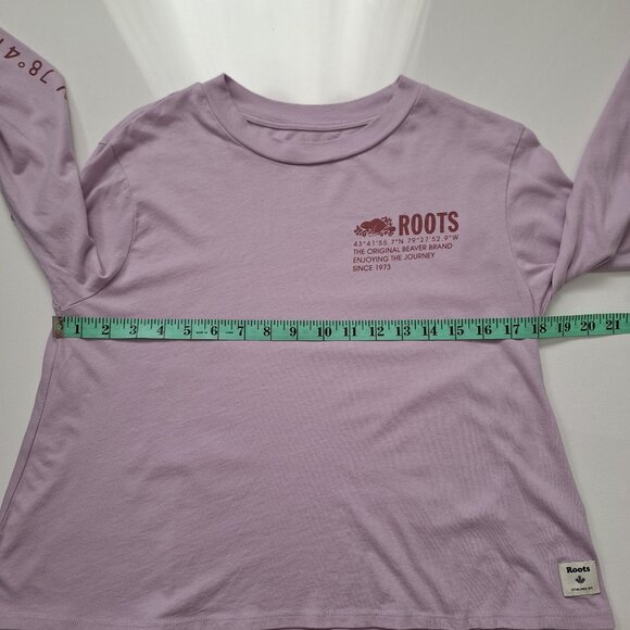 Roots Lilac Long Sleeve Tee 100% Cotton - Picture 5 of 6